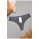 Стрінги жіночі однотонні сірого кольору 204793L