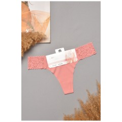 Стрінги жіночі однотонні рожевого кольору 204830L Стрінги жіночі однотонні рожевого кольору 204830L