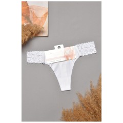 Стрінги жіночі однотонні білого кольору 204831L