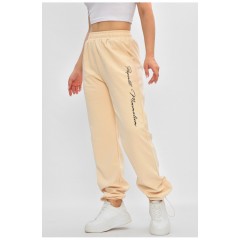 Спортивні штани жіночі темно-бежевого кольору 204903L