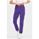 Спортивные брюки женские фиолетового цвета с поясной сумкой 204908L