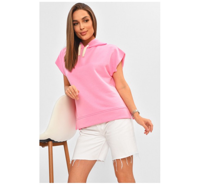 Спортивная женская кофта без рукавов розового цвета 204915L