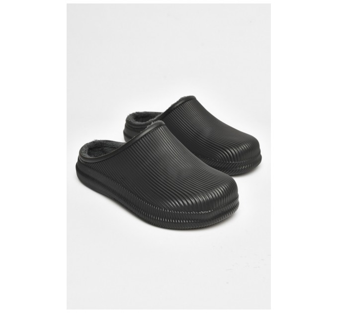 Галоши мужские без задника на меху черного цвета 204949L