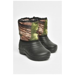 Дутики дитячі на хутрі чорного кольору 204963L