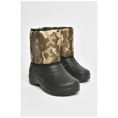 Дутики детские на меху черного цвета 204964L