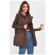 Жилетка женская однотонная коричневого цвета 205032L