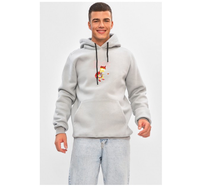 Худые мужские на флисе серого цвета с принтом 205036L