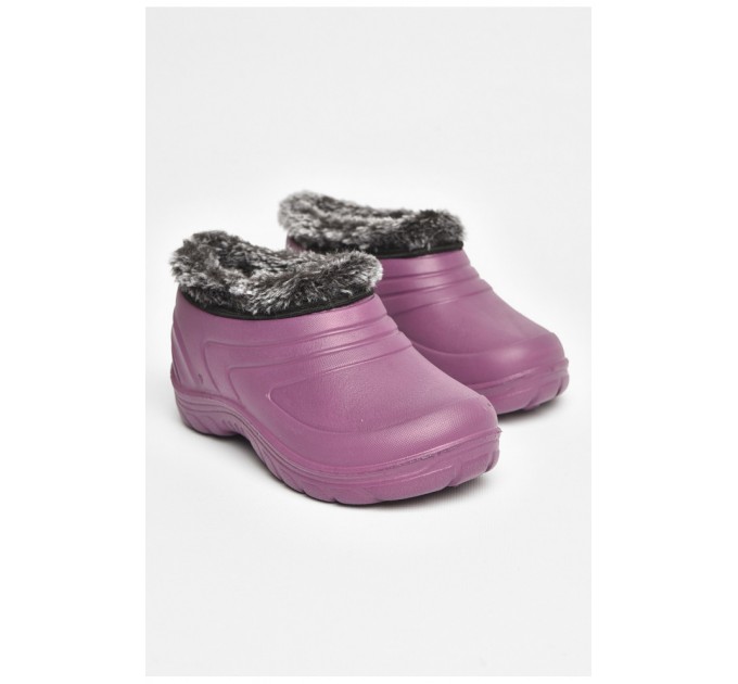 Галоші дитячі на хутрі бордового кольору 205089L