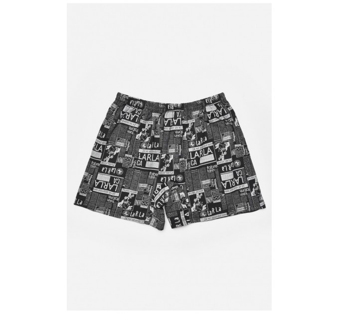 Труси сімейні чоловічі чорного кольору з принтом 205324L