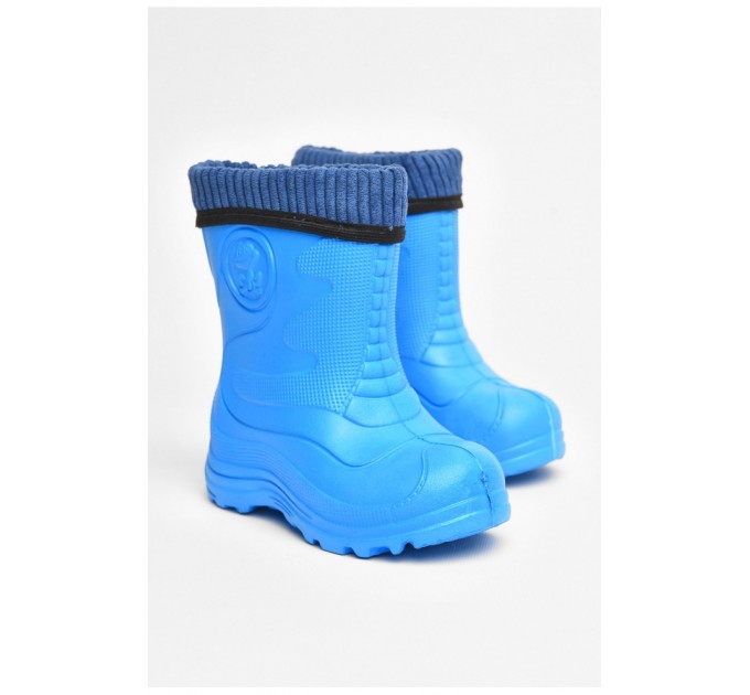 Чоботи піна дитячі блакитного кольору зі з`ємною шкарпеткою 205345L