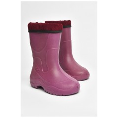 Чоботи піна дитячі для підлітка бордового кольору зі з`ємною шкарпеткою 205412L