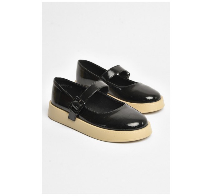 Детские туфли для девочки черного цвета 205659L