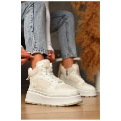 Черевики жіночі зимні білого кольору 205710L Черевики жіночі зимні білого кольору 205710L