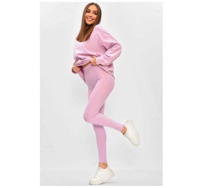 Костюм жіночий однотонний світло-бузкового кольору 205764L