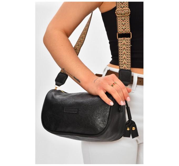 Сумка женская из экокожи черного цвета 205802L