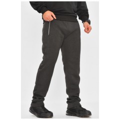 Спортивні штани чоловічі на флісі темно-сірого кольору 205880L