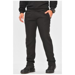 Спортивні штани чоловічі на флісі чорного кольору 205881L