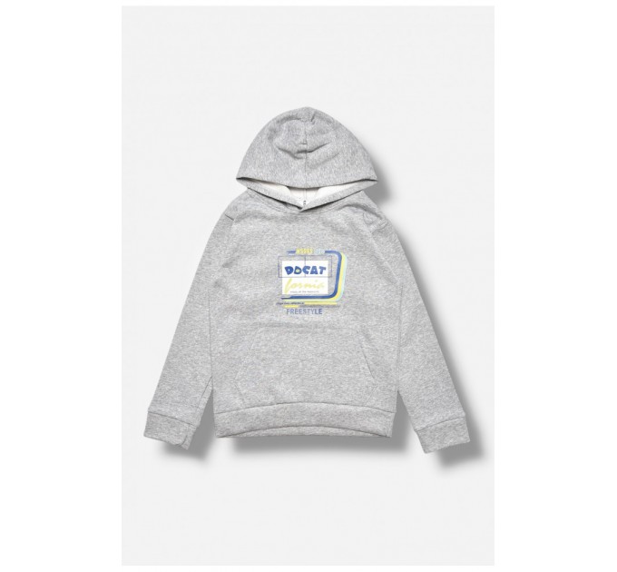 Світшот дитячий для хлопчика на флісі сірого кольору 205986L