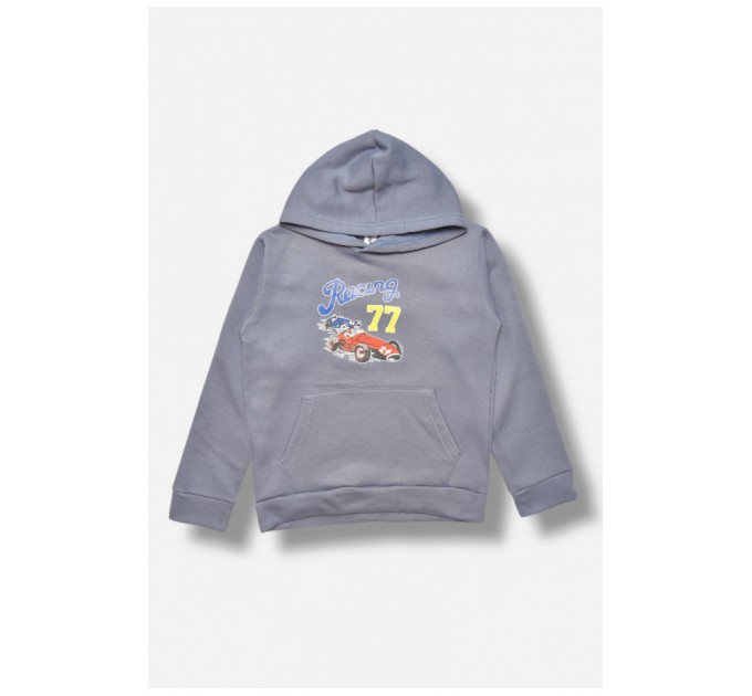 Світшот дитячий для хлопчика на флісі сірого кольору 206000L