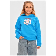 Світшот дитячий для дівчинки на флісі блакитного кольору 206024L