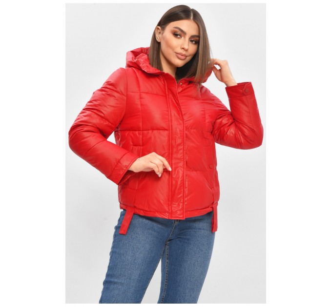 Куртка жіноча демісезонна червоного кольору 206077L