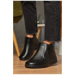 Черевики жіночі чорного кольору на блискавці 206167L Черевики жіночі чорного кольору на блискавці 206167L