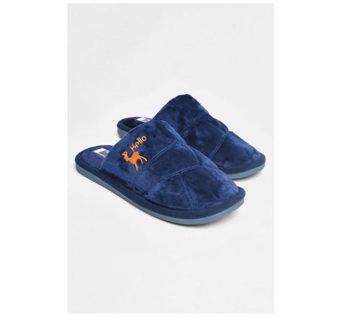 Капці кімнатні чоловічі темно-синього кольору 206370L
