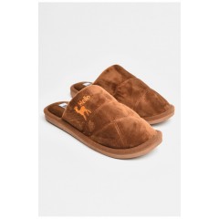 Капці кімнатні чоловічі темно-коричневого кольору 206371L