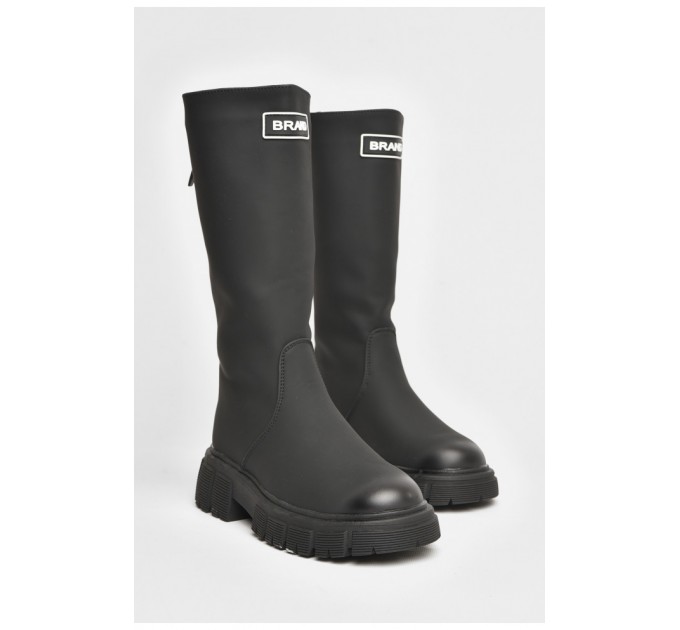 Чоботи демісезонні дитячі дівчинка чорного кольору 206439L