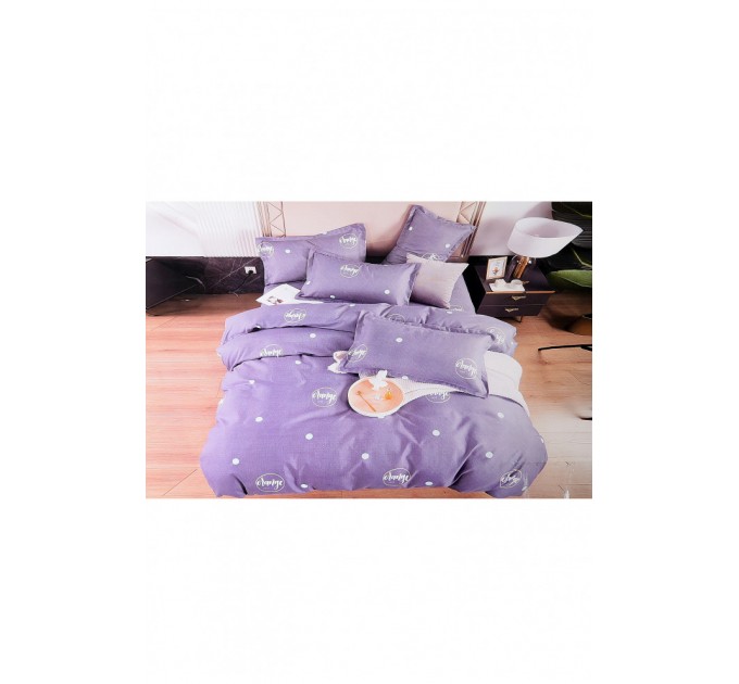 Комплект постільної білизни синього кольору півторка 152317L