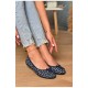 Балетки жіночі темно-синього кольору текстиль 156481L