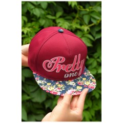 Кепка дитяча для дівчинки бордового кольору 159896L