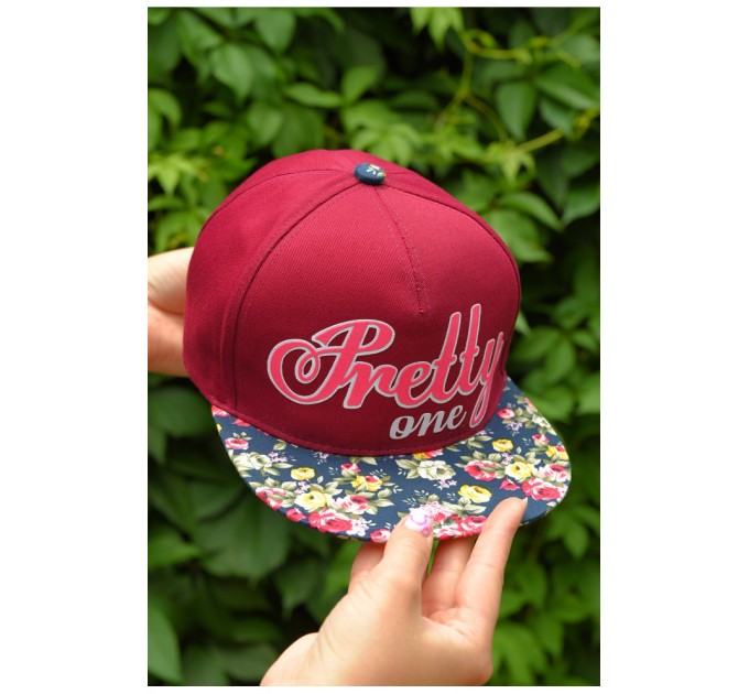 Кепка дитяча для дівчинки бордового кольору 159896L