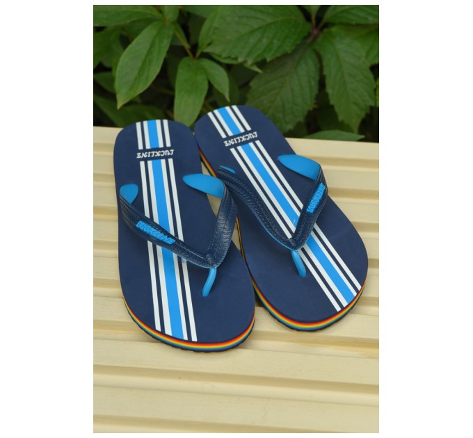 Вьетнамки мужские синего цвета 160110L