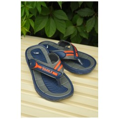 Вьетнамки для мальчика темно-синего цвета с серыми вставками 162554L Вьетнамки для мальчика темно-синего цвета с серыми вставками 162554L