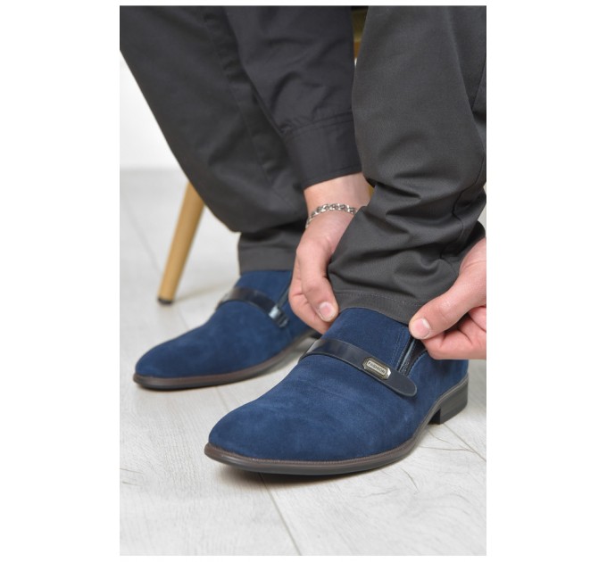 Туфлі чоловічі синього кольору 166235L