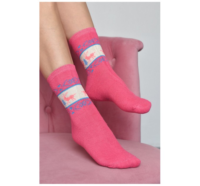 Носки махровые женские розового цвета размер 37-42 167994L