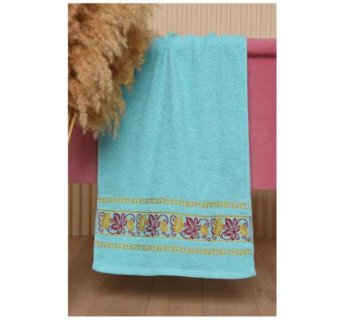 Рушник для обличчя махровий блакитного кольору 168179L