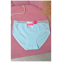 Труси жіночі напівбатальні блакитного кольору 168836L