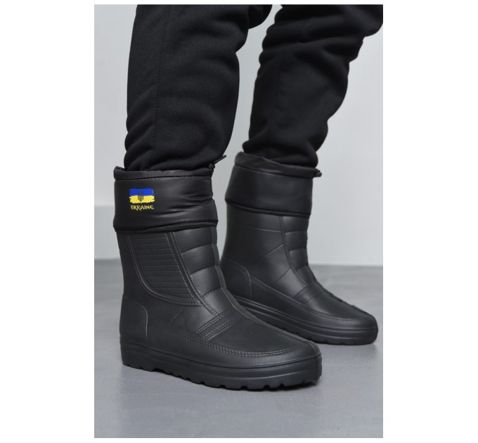 Сапоги мужские пена с фетровым утеплителем черного цвета 169248L