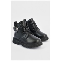 Черевики дитячі для дівчинки чорного кольору зимові 169350L Черевики дитячі для дівчинки чорного кольору зимові 169350L