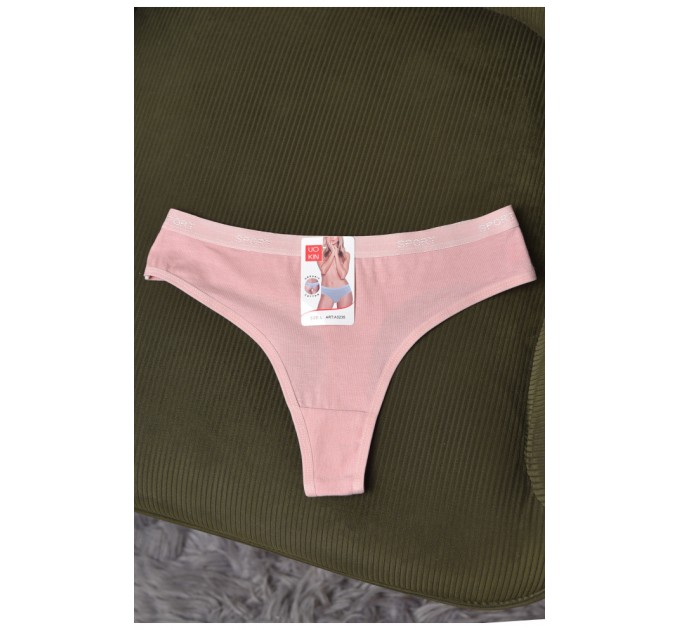 Стринги женские однотонные розового цвета 169805L