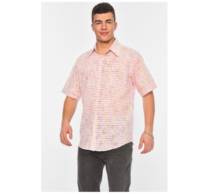 Сорочка чоловіча з різнокольоровим написом 170384L
