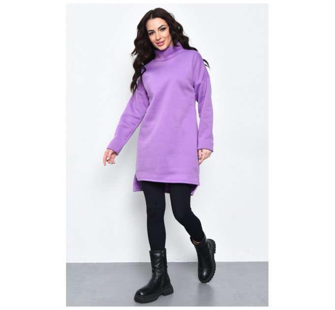 Женская туника на флисе фиолетового цвета 170562L