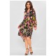 Сукня жіноча шифонова чорного кольору в квіточку 171439L