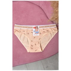 Труси жіночі з малюнком бежевого кольору 171802L