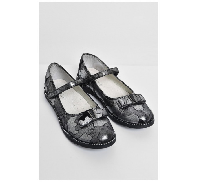 Туфлі підліткові для дівчинки сірого кольору 37 172343L
