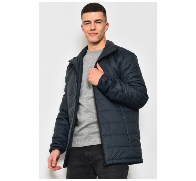 Куртка мужская демисезонная темно-синего цвета 172725L