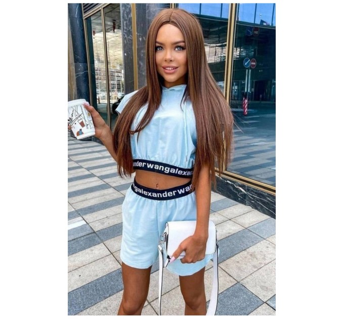 Костюм жіночий блакитного кольору 174772L