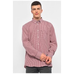 Рубашка мужская красного цвета в клетку 174867L